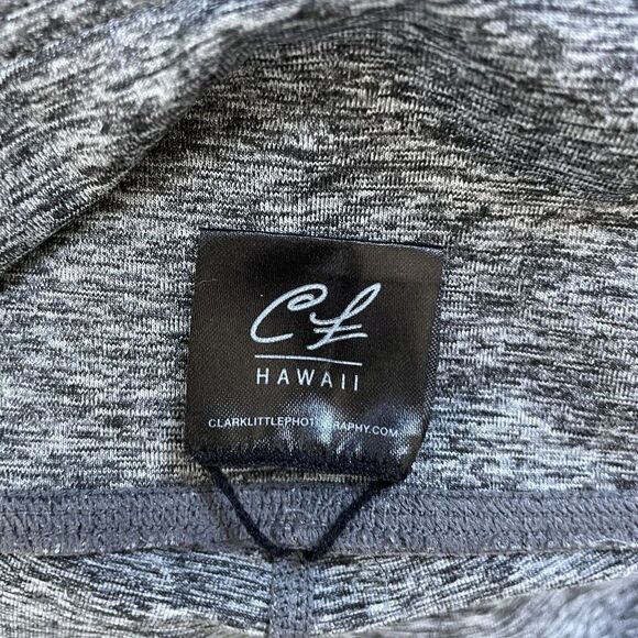 CL Hawaii Leggings Small S Heather Black Crop Tropical Palm Tree - Picture 7 of 8